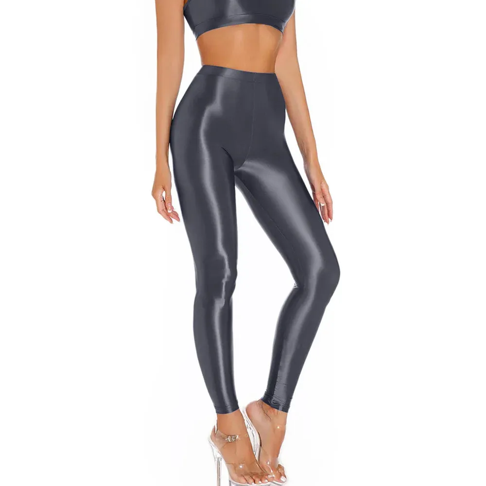 Trendy Oil Glossy High Waist Leggings