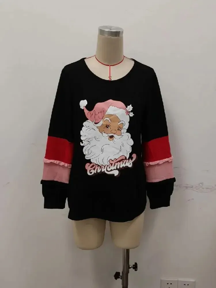 Trendy Ugly Santa Christmas Pullover Sweatshirt