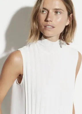 Vince - Mixed Rib Sleeveless Turtleneck in Off White