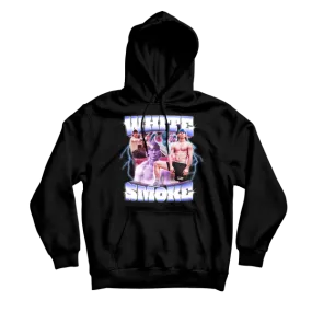 White Smoke Black Hoodie