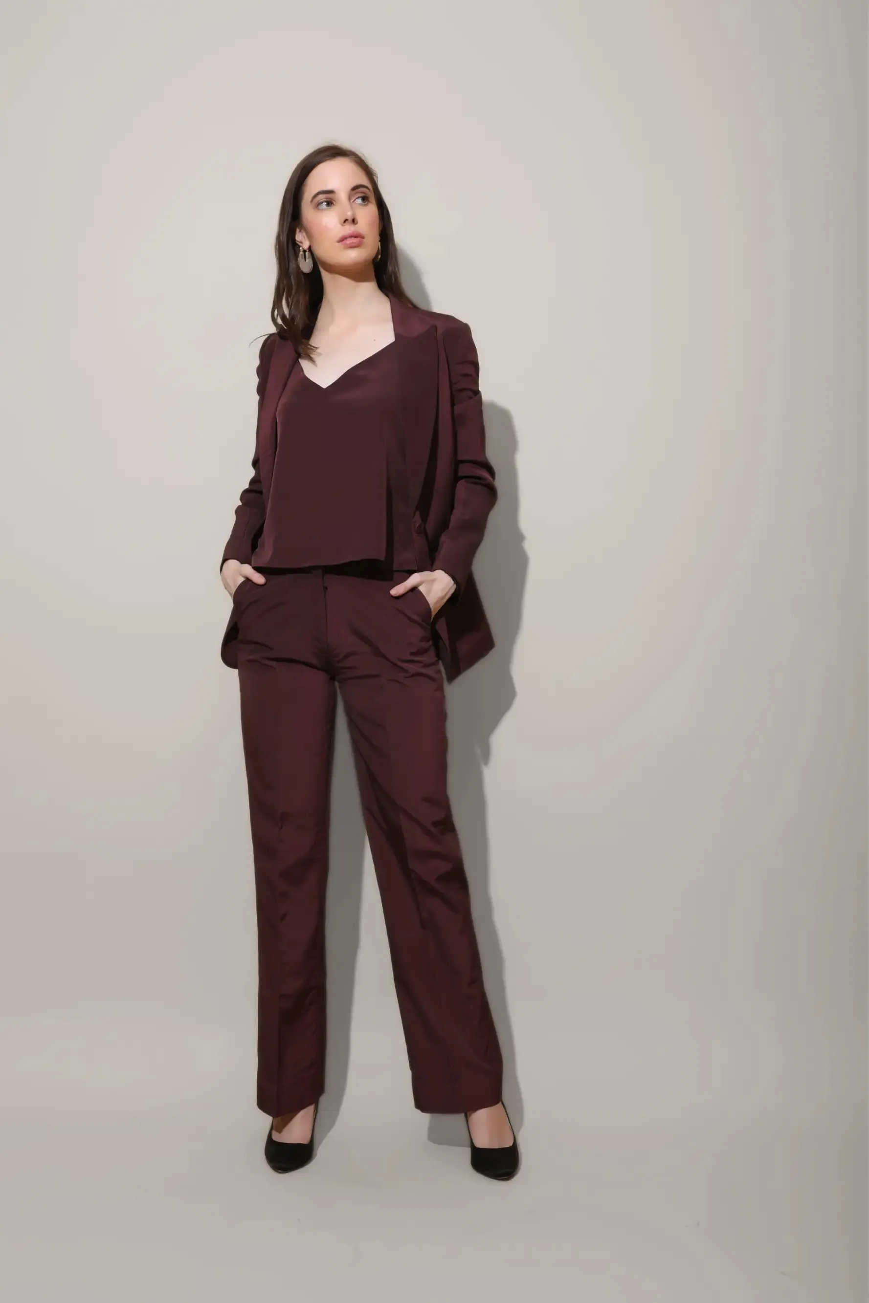 Wine Formal Pants