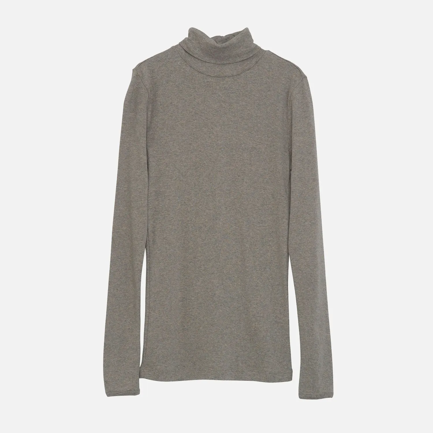 Womens Cotton Turtleneck - Taupe