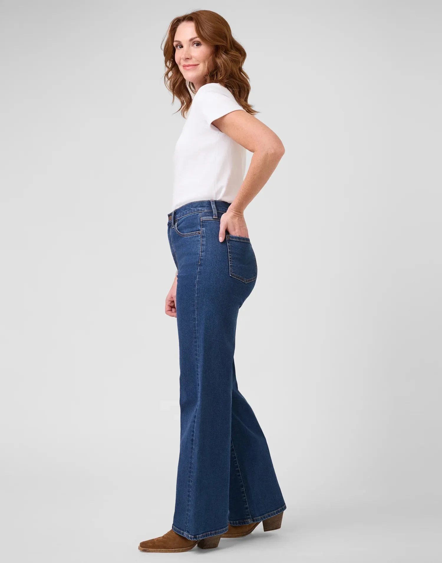 Yoga Jeans Lily Wide Leg Jeans Heritage Blue