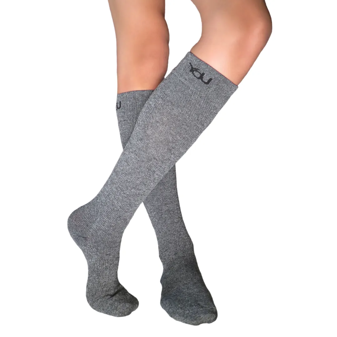 YoU® Grey Marl Knee High • Travel & Sport 15-20 mmHg Compression